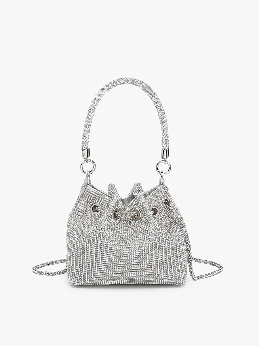 Ginette Rhinestone Bucket Bag - Jen & Co. vegan handbag