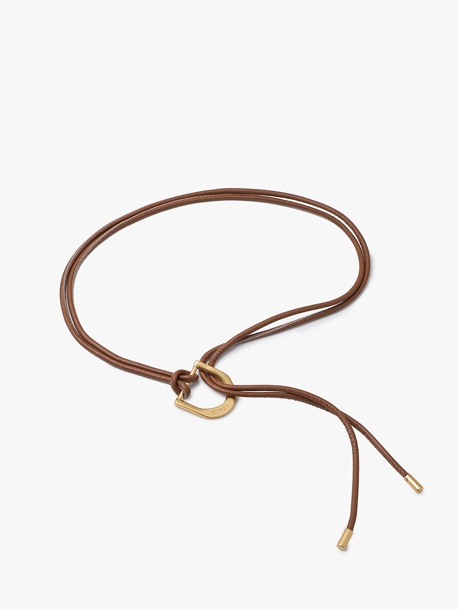 Vegan Leather Dual Strap Belt Brown - Jen & Co. vegan handbag
