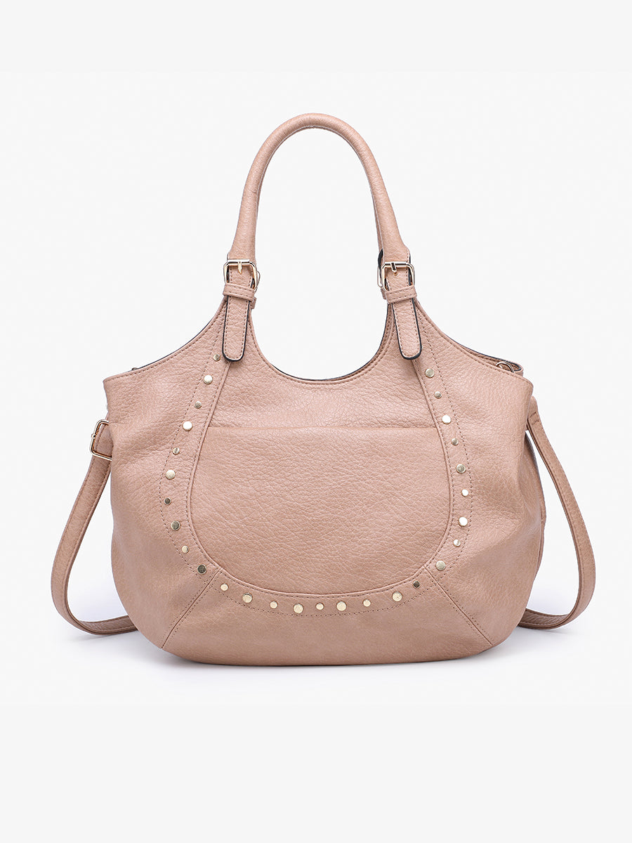 Kay Vegan Studded Hobo Sand - Jen & Co. vegan handbag
