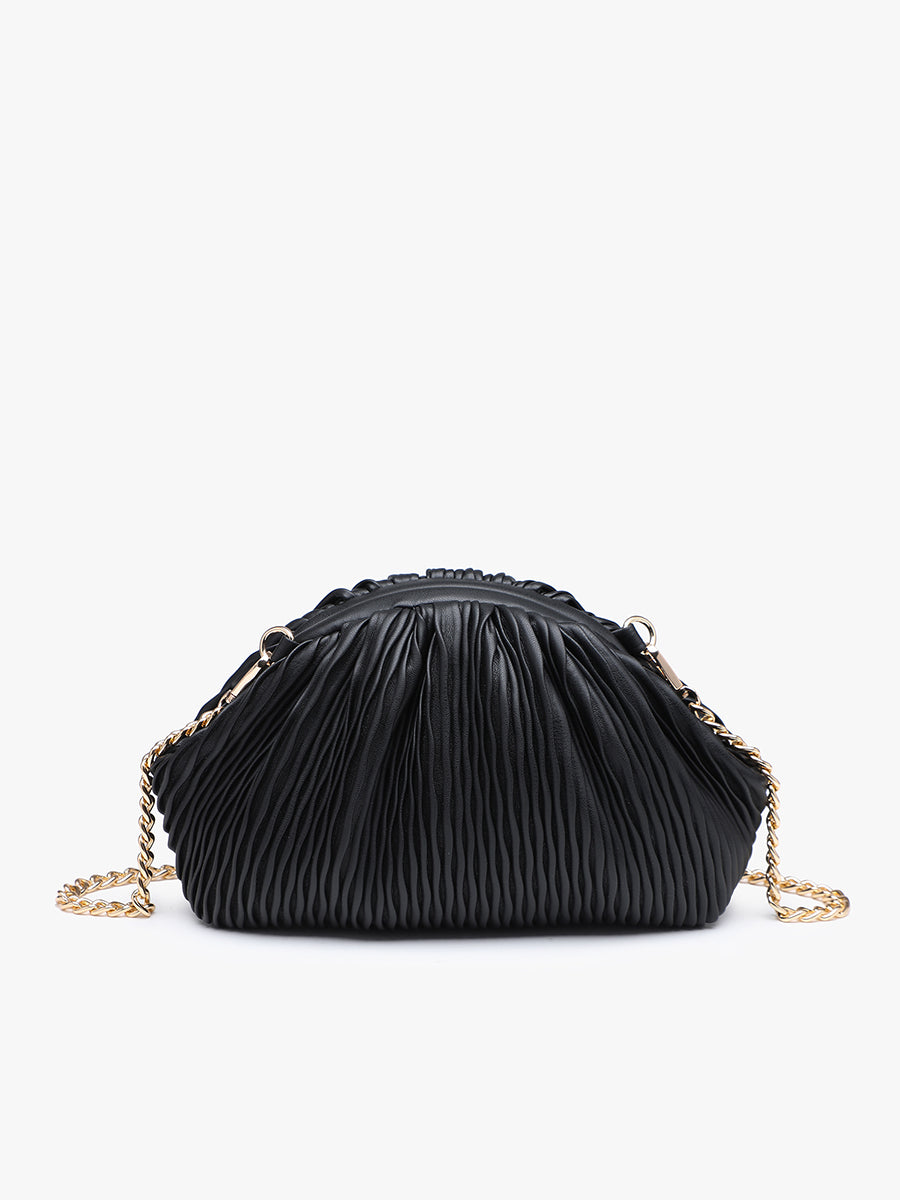 Mallory Vegan Clutch Black - Jen & Co. vegan handbag