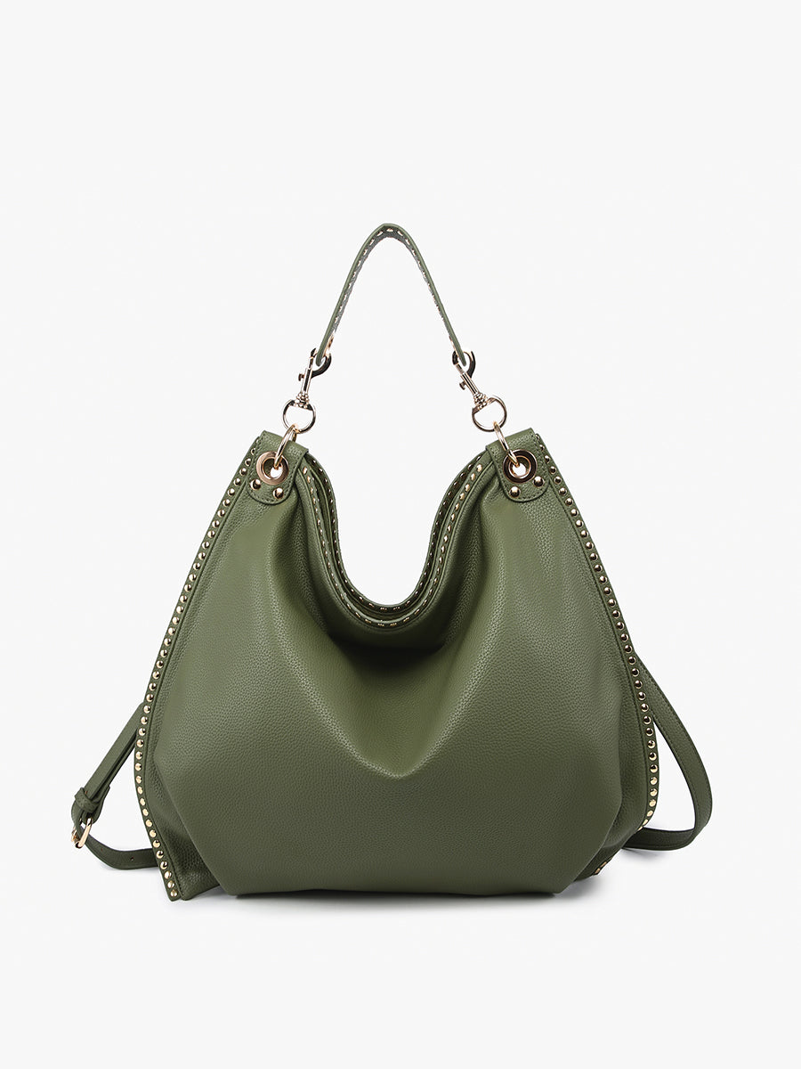 Carly Vegan Studded Hobo