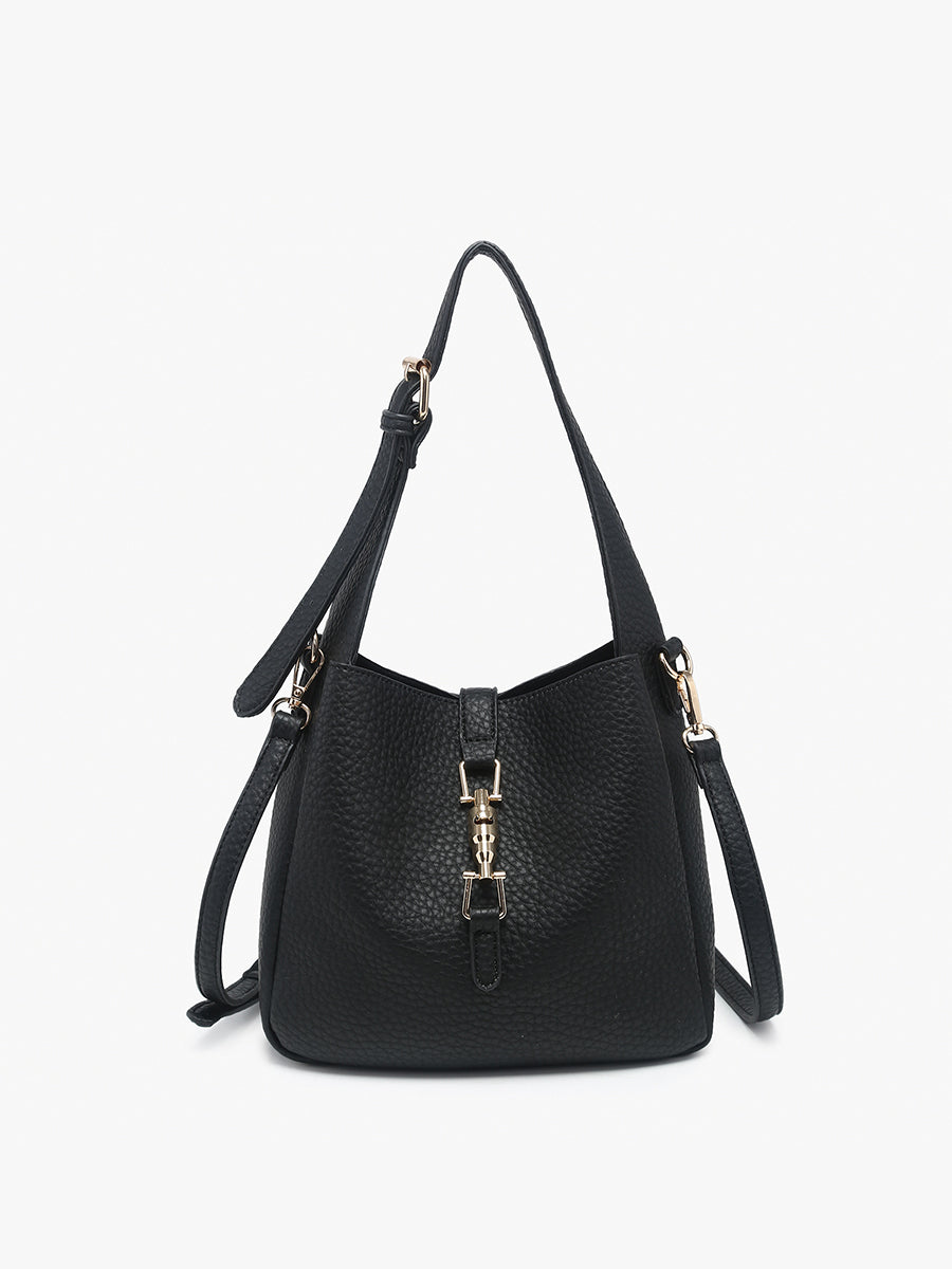 Agnes Vegan Press-Lock Satchel