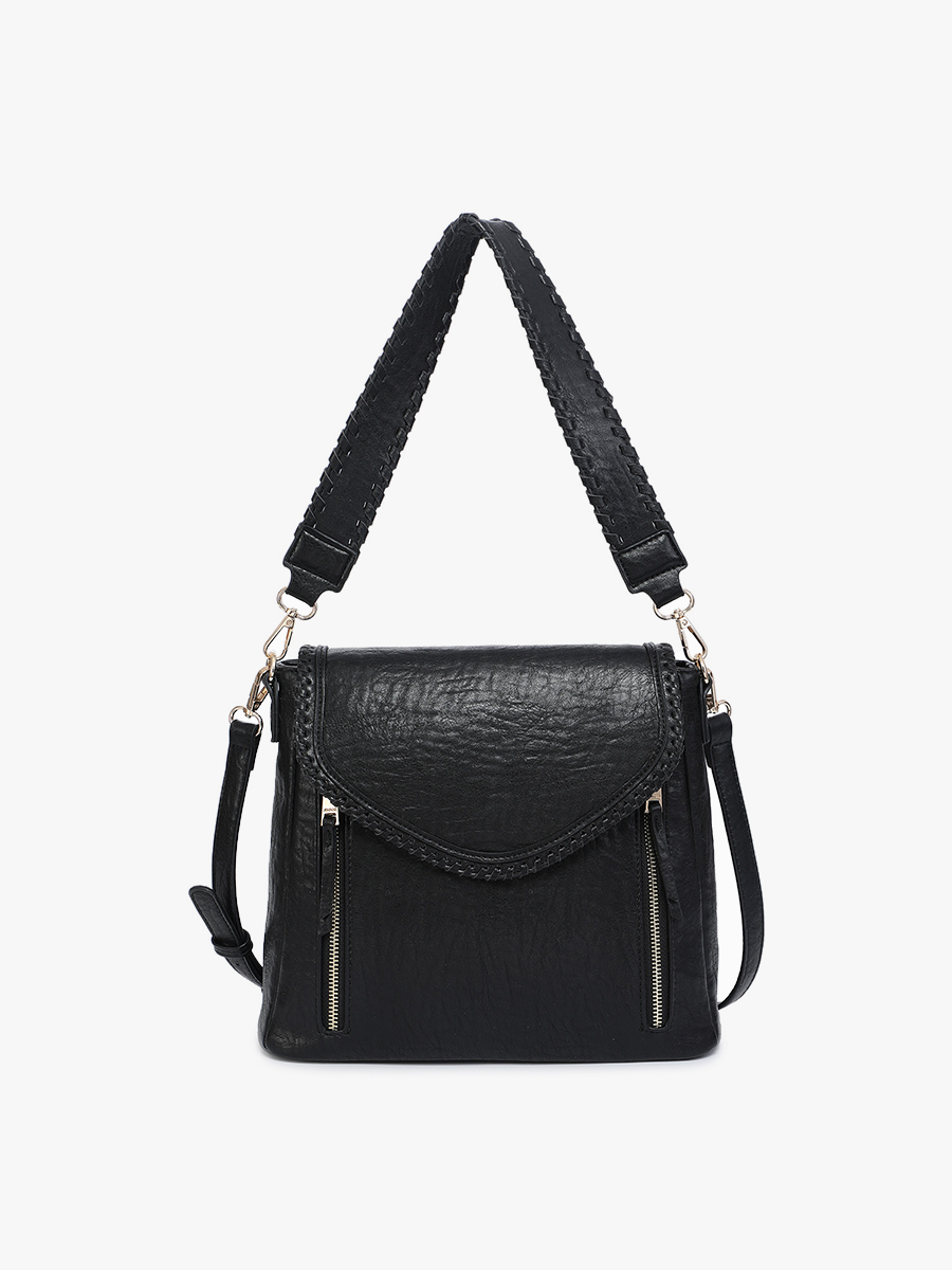 Lorelei Vegan Crossbody Black - Jen & Co. vegan handbag