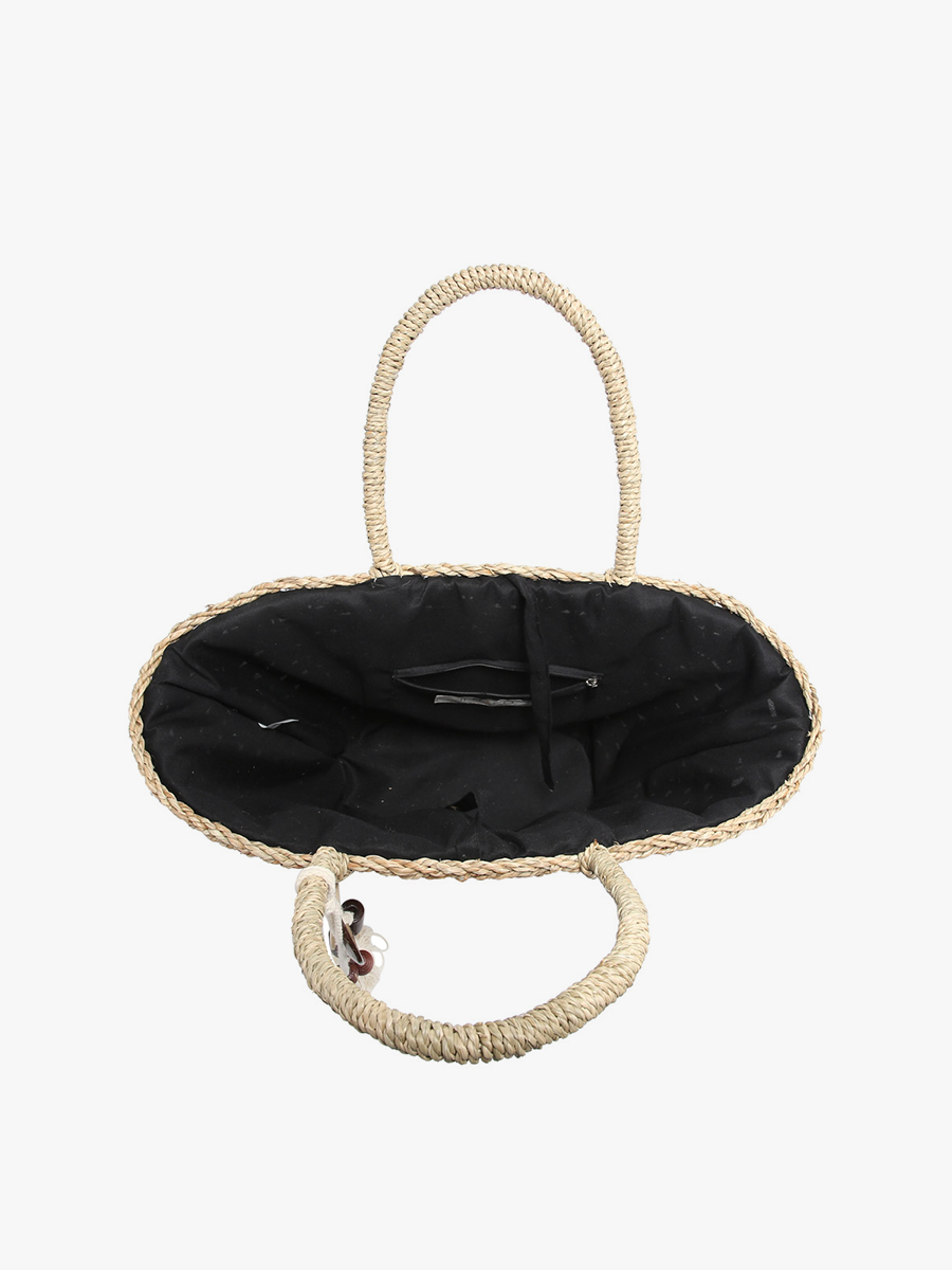 Leighton Vegan Seagrass Tote - Jen & Co. vegan handbag