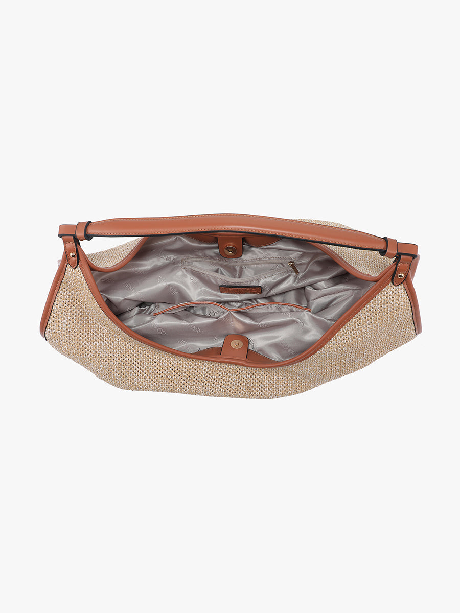 Cecilia Vegan Woven Hobo - Jen & Co. vegan handbag