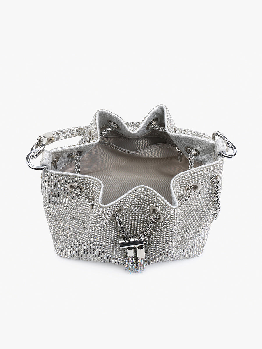 Ginette Rhinestone Bucket Bag - Jen & Co. vegan handbag
