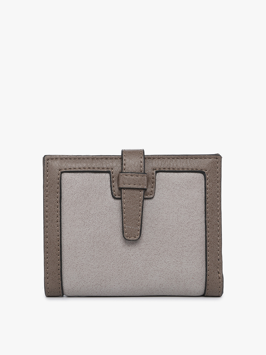 Bessie Vegan Wallet in Grey - Jen & Co. vegan handbag