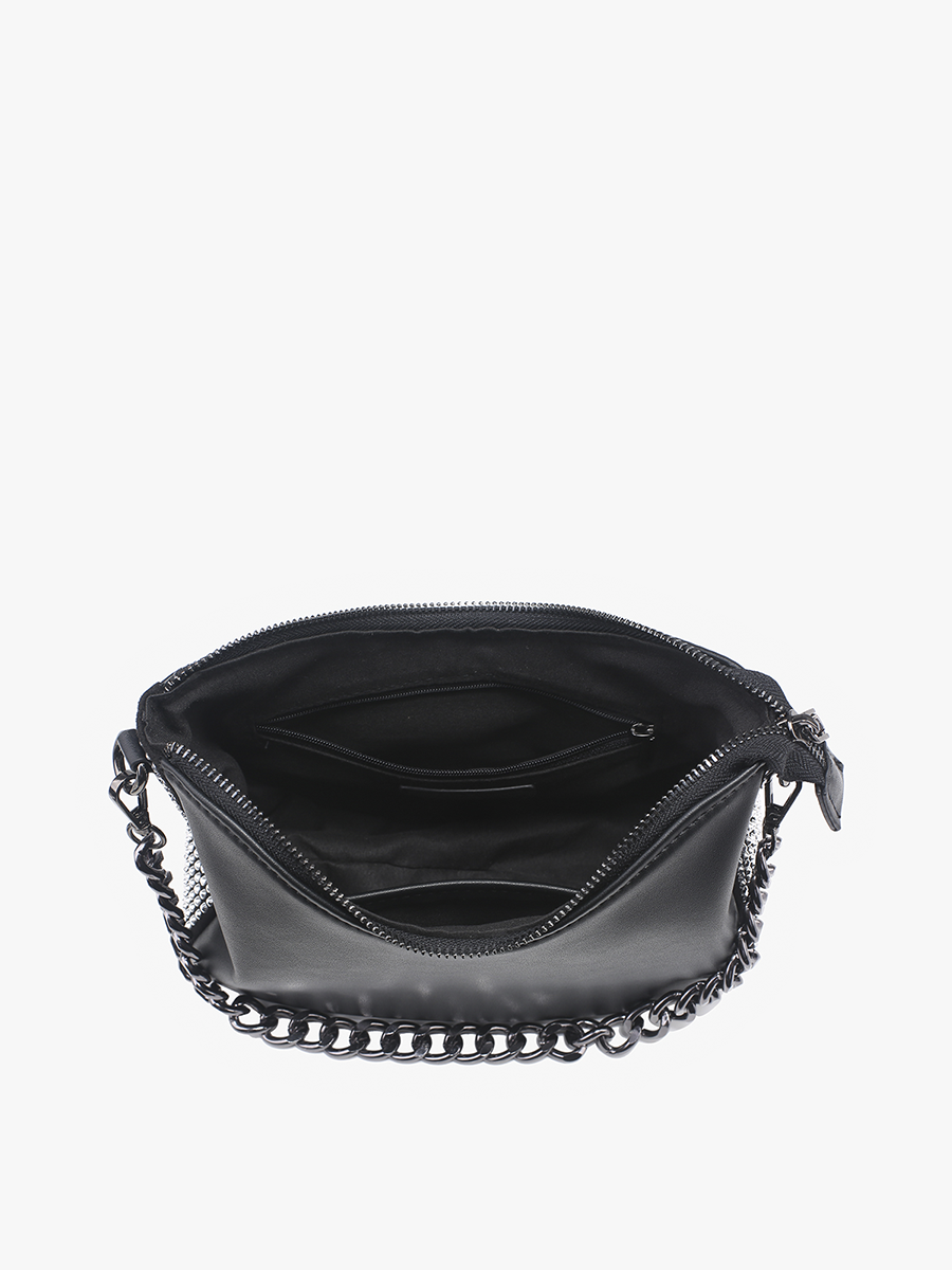 Sabine Vegan Grommet Shoulder Bag in - Jen & Co. vegan handbag