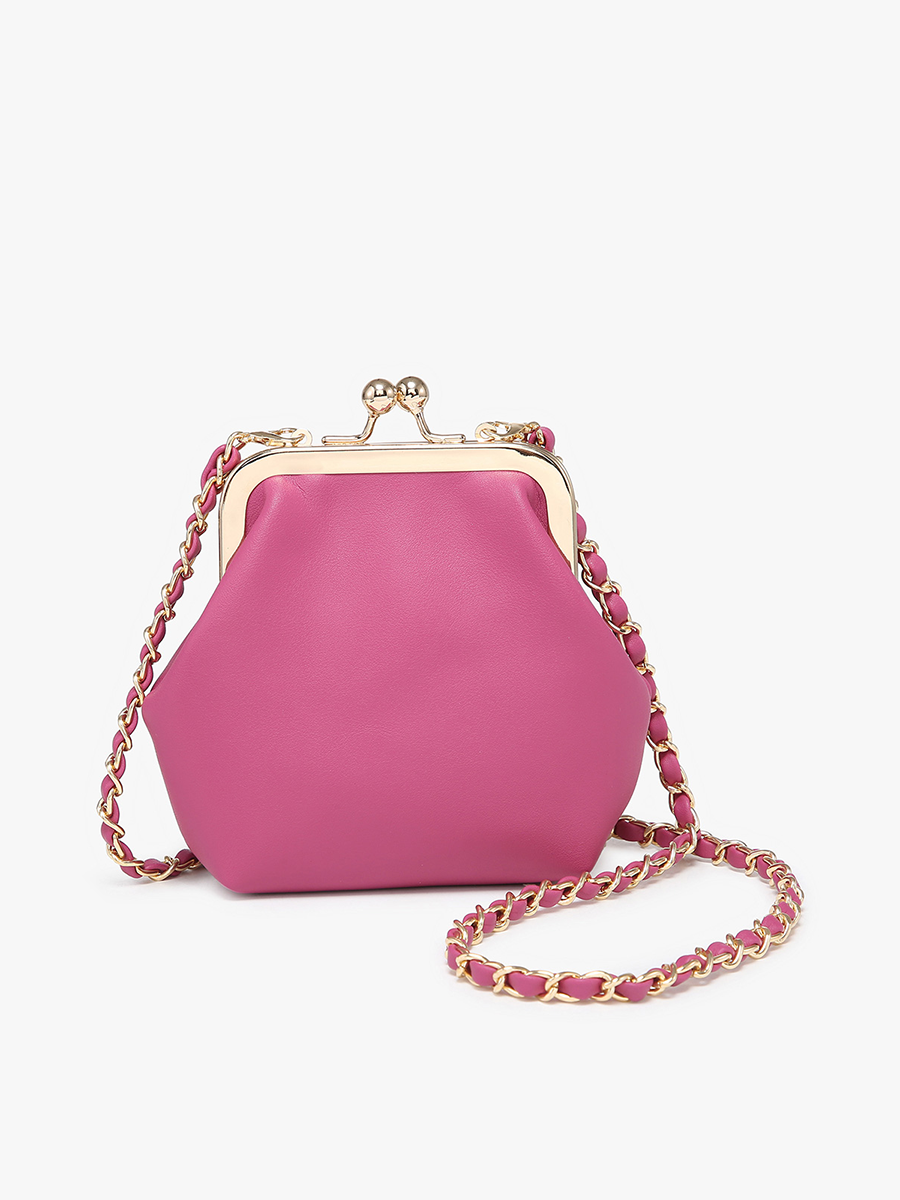 Cleo Coin Pouch in Fuchsia - Jen & Co. vegan handbag