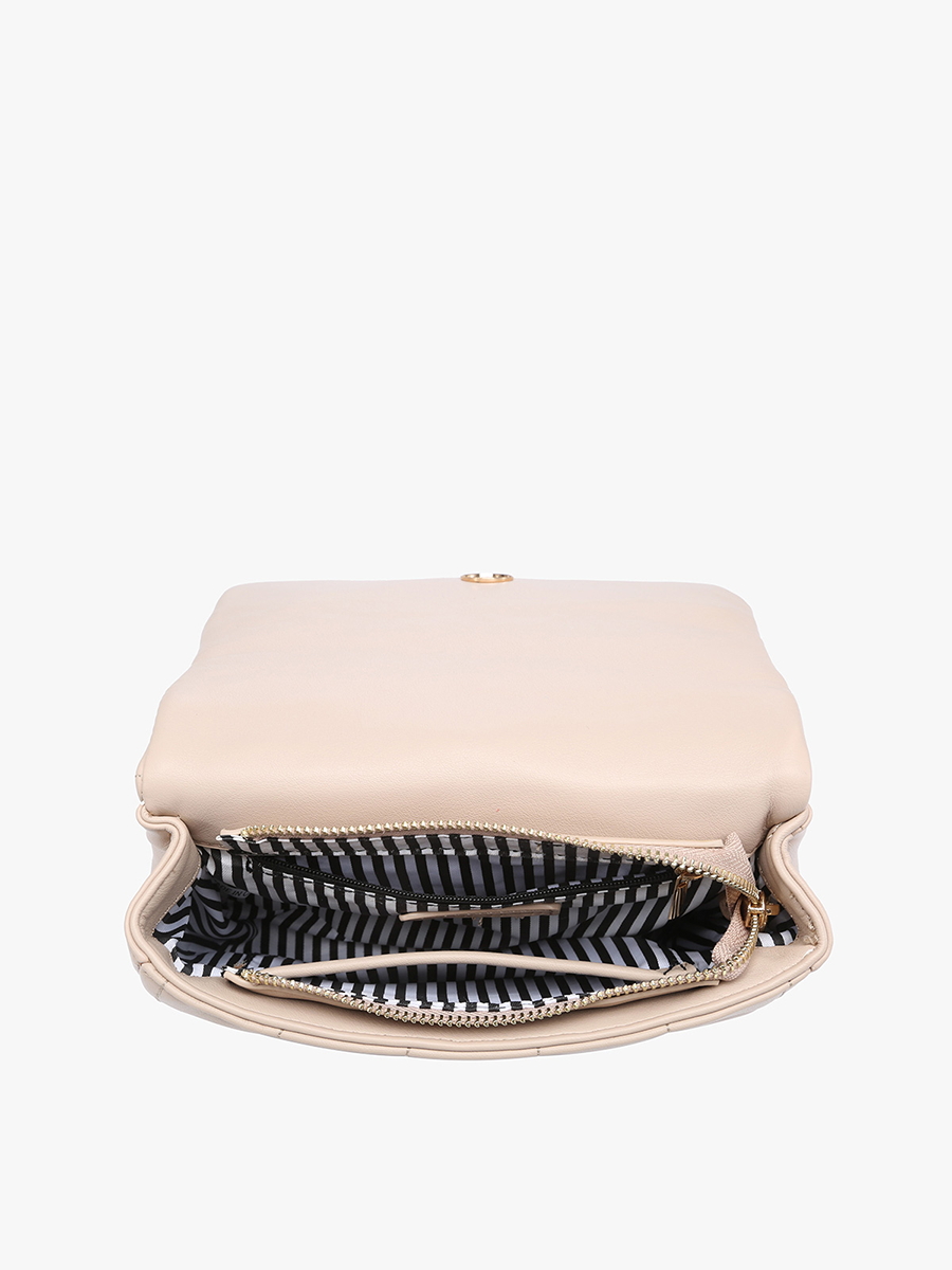 Hayden Vegan Quilted Chain Crossbody - Jen & Co. vegan handbag