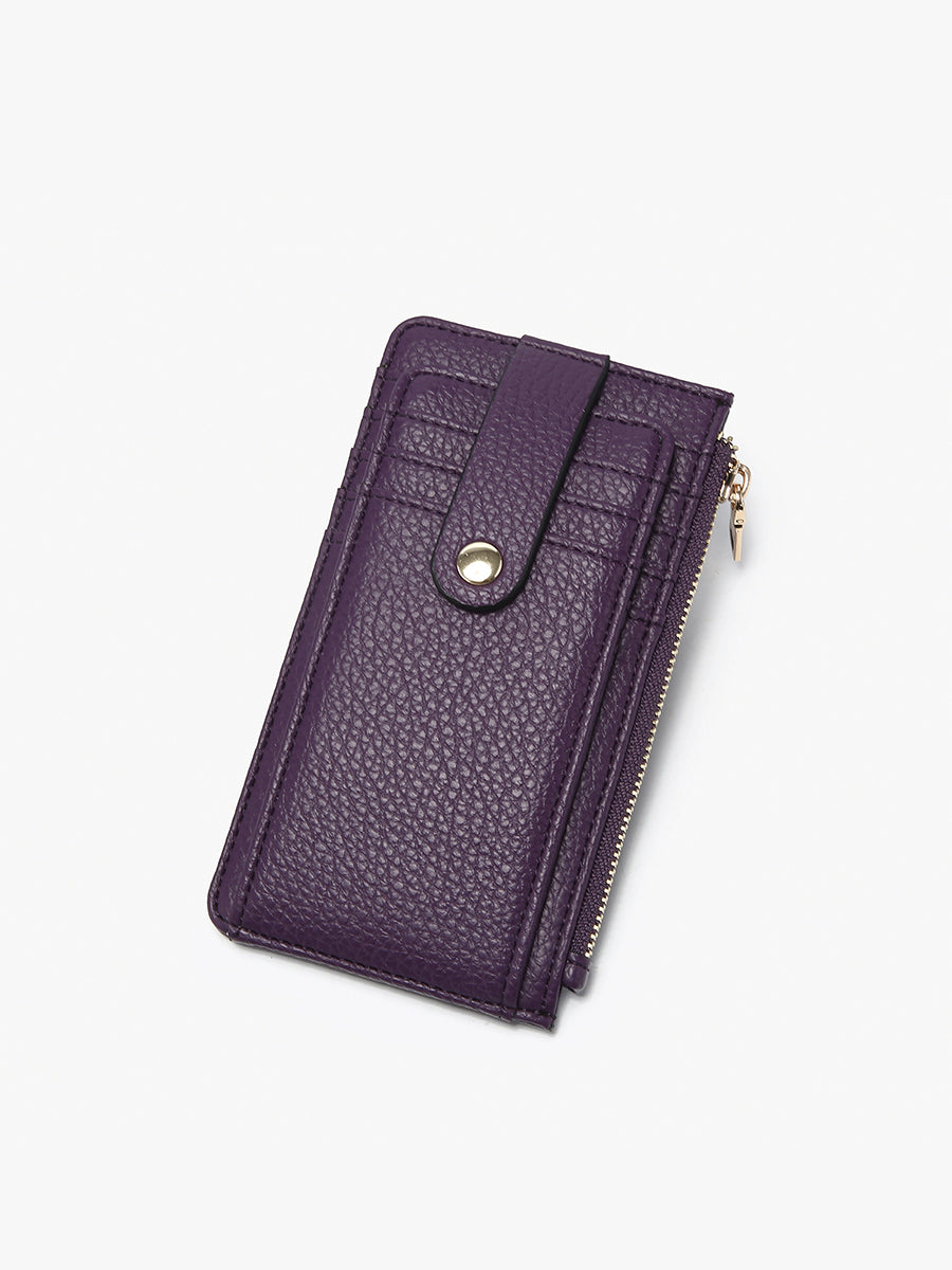 Mae Vegan Multi-Card Wallet Dark Purple - Jen & Co. vegan handbag