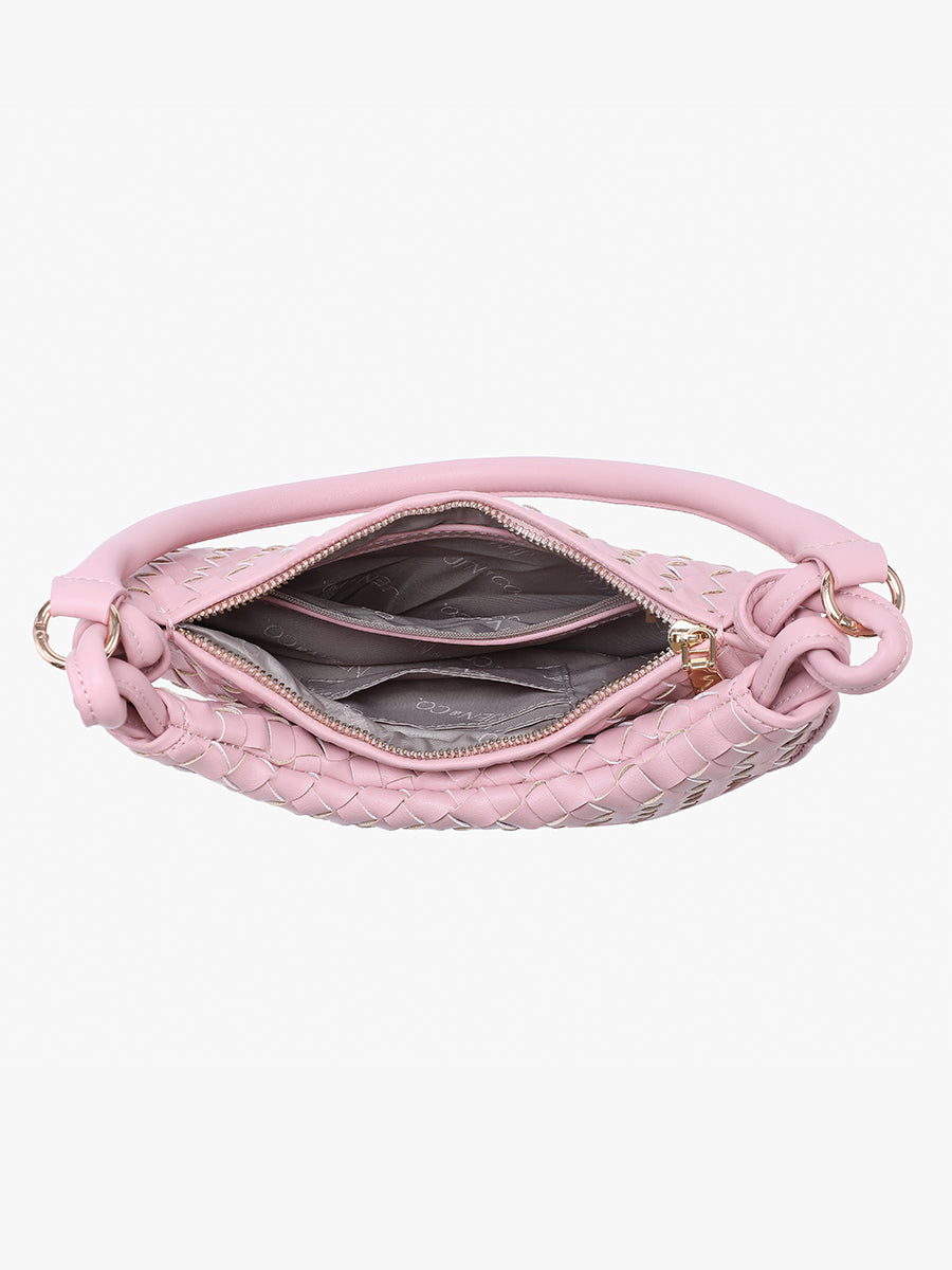 Kaylor Vegan Woven Crossbody - Jen & Co. vegan handbag