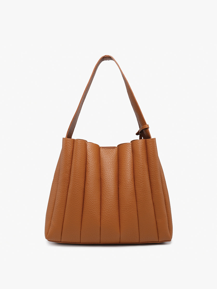 Josie Vegan Pleated Tote - Jen & Co. vegan handbag