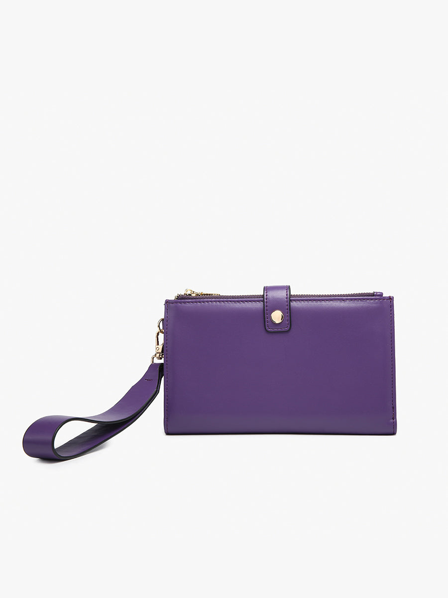 Lark Vegan Wallet/Wristlet in Dark Purple - Jen & Co. vegan handbag