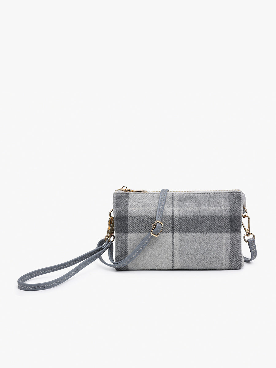 50% newest off Ready-To-Ship - Crossbody, Crossover, Media Bag, Plaid bag, plaid crossbody, mad about plaid, grey plaid, gray plaid