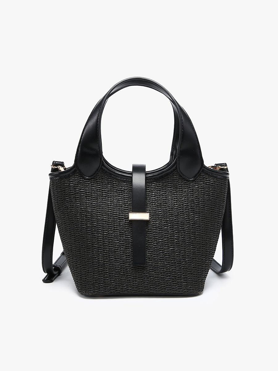 Serenity Vegan Straw Bucket Bag