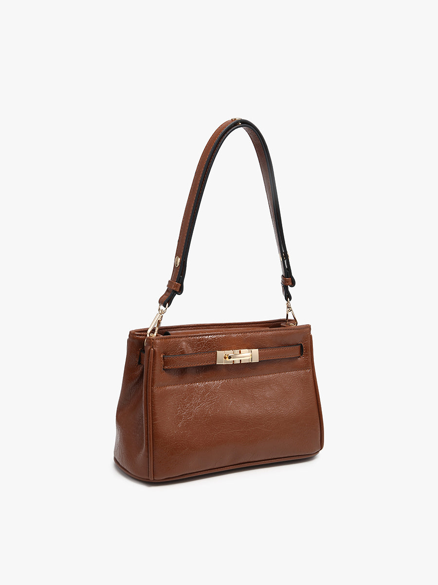 Claire Vegan Twist-Lock Shoulder Bag