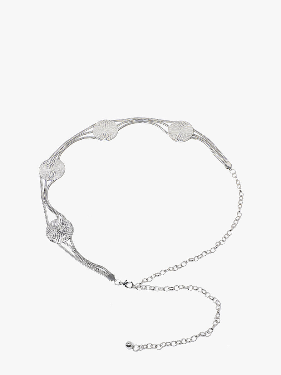 Chain Waist Belt Silver - Jen & Co. vegan handbag