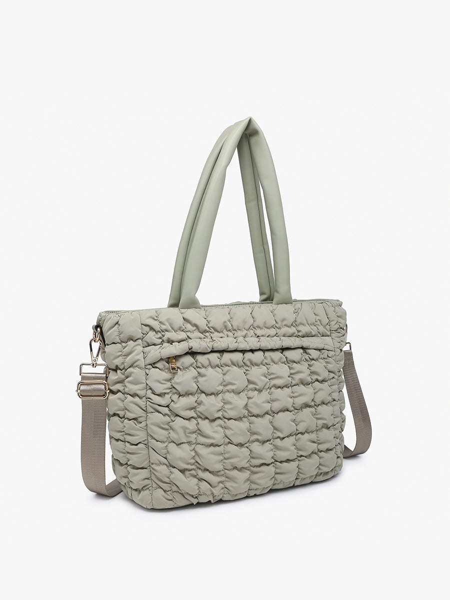 Kelly Quilted Nylon Tote – Jen & Co.