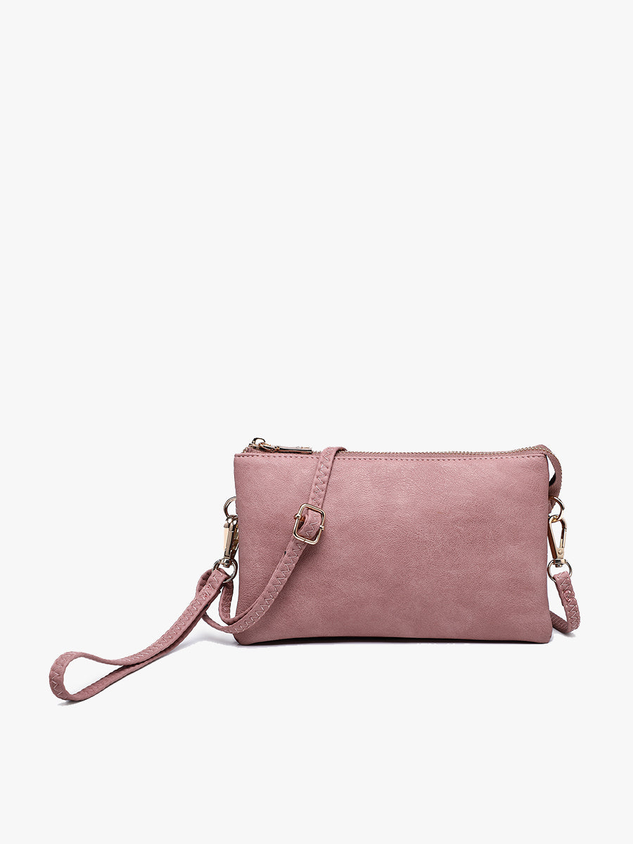 Riley Vegan Crossbody in Dark Rosewood - Jen & Co. vegan handbag