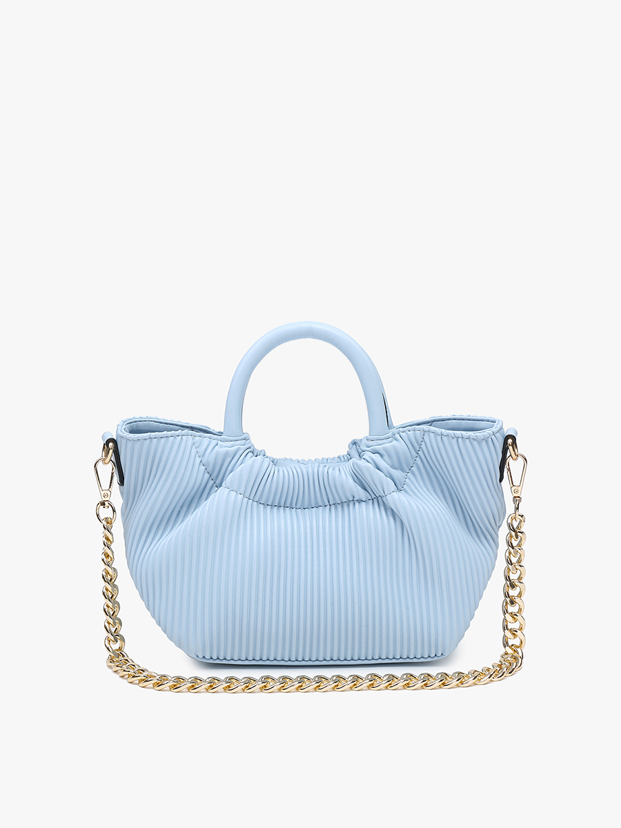Valency Vegan Twist-Lock Crossbody Glacial Blue - Jen & Co. vegan handbag