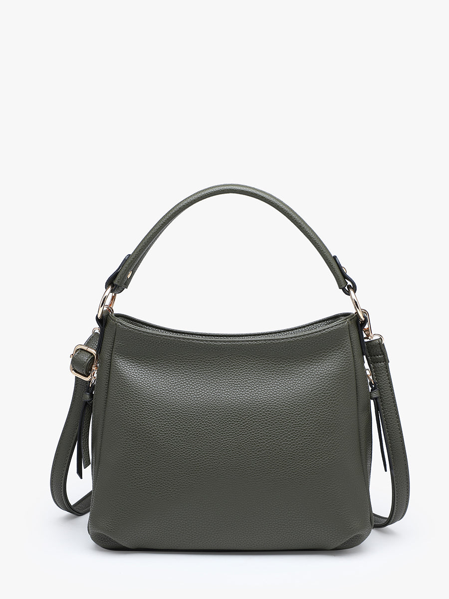 Amari Vegan Satchel Olive - Jen & Co. vegan handbag