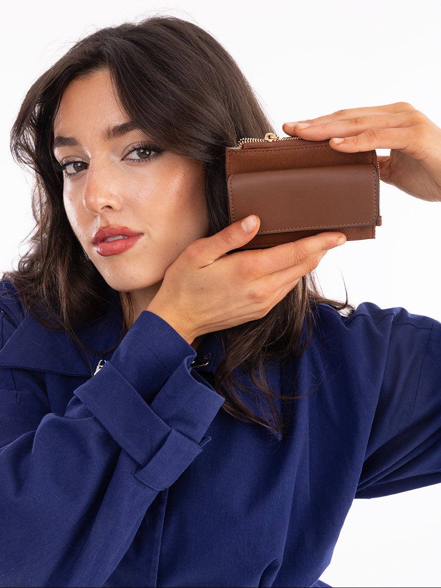 Joanna Vegan Suede Wallet - Jen & Co. vegan handbag