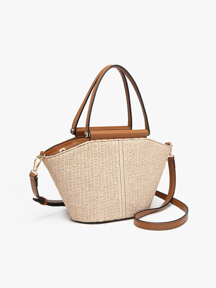 Raelynn Vegan Small Straw Tote
