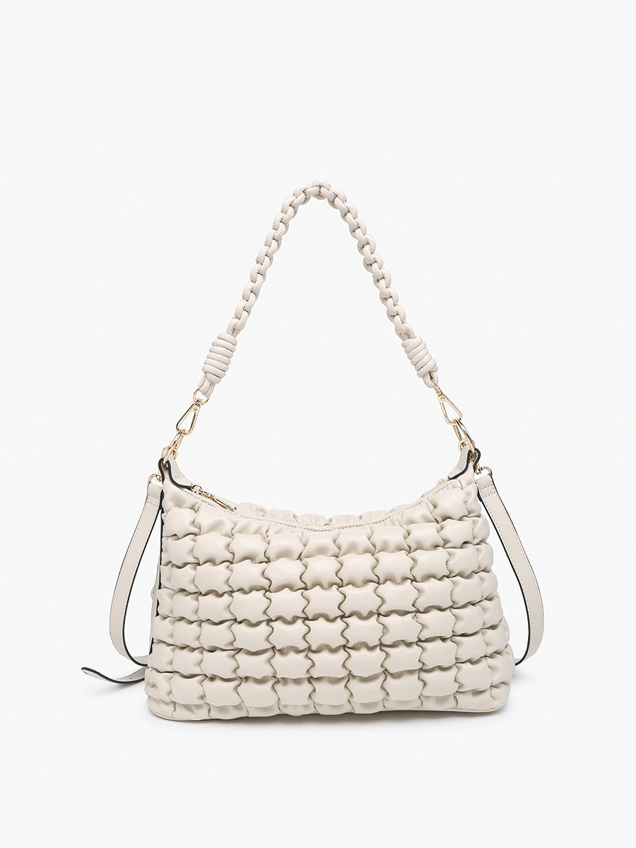 Jacqueline Quilted Satchel/Shoulder Bag