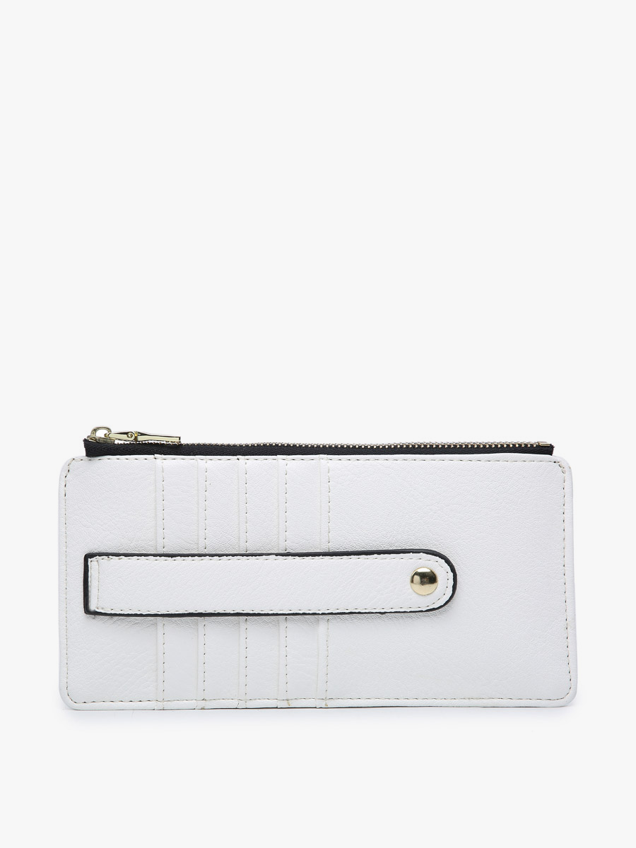 Saige Vegan Wallet White - Jen & Co. vegan handbag