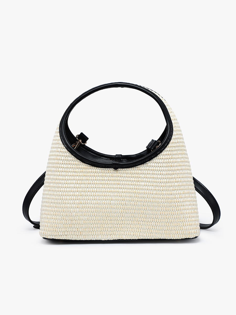 Catalina Vegan Straw Satchel