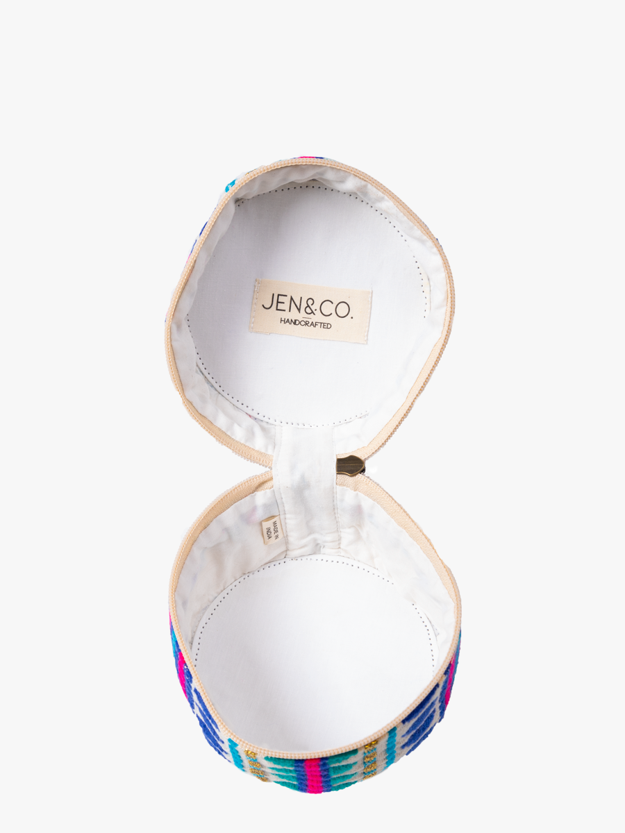 Ansley Round Cosmetic Pouch/Bag