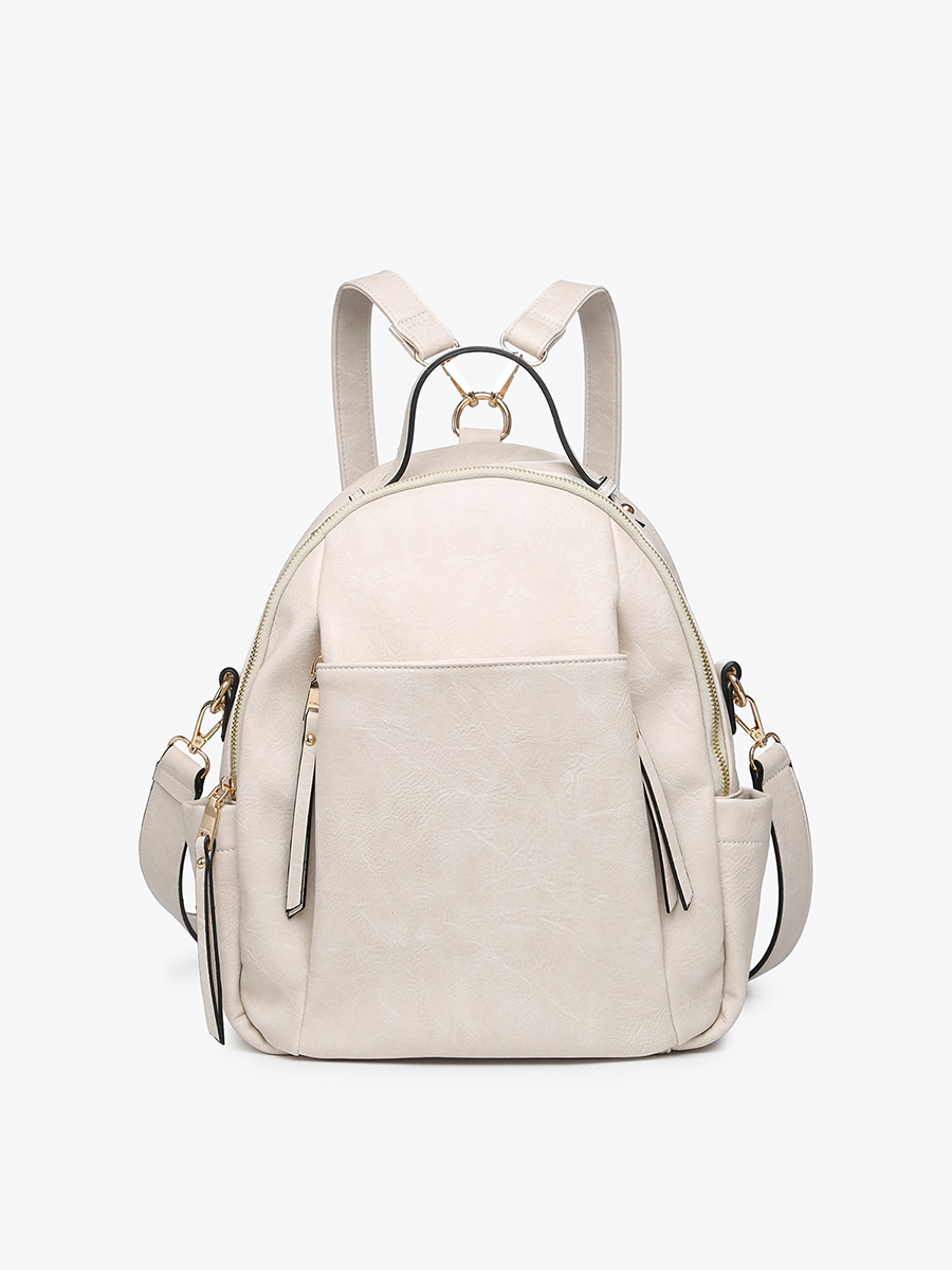 Lillia Vegan Convertible Backpack Off White - Jen & Co. vegan handbag