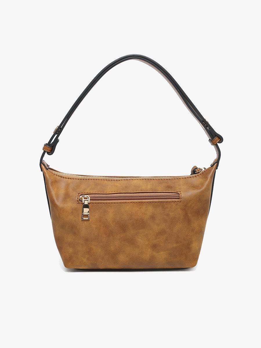 Vittoria Vegan Suede Shoulder Bag - Jen & Co. vegan handbag