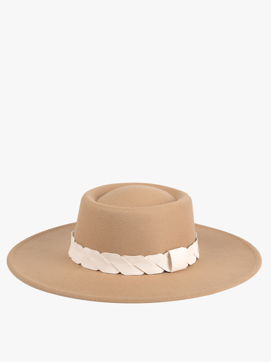 Ramsey Fedora in Tan - Jen & Co. vegan handbag