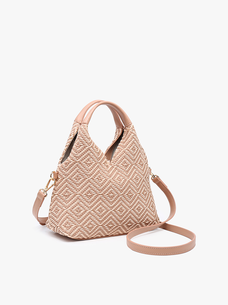 Cecily Vegan Diamond Woven Hobo