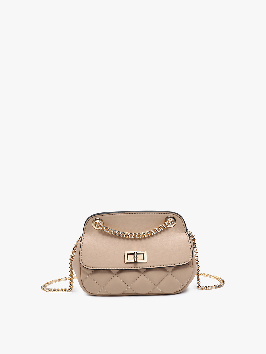 Arabella Vegan Cinched Satchel in Taupe - Jen & Co. vegan handbag