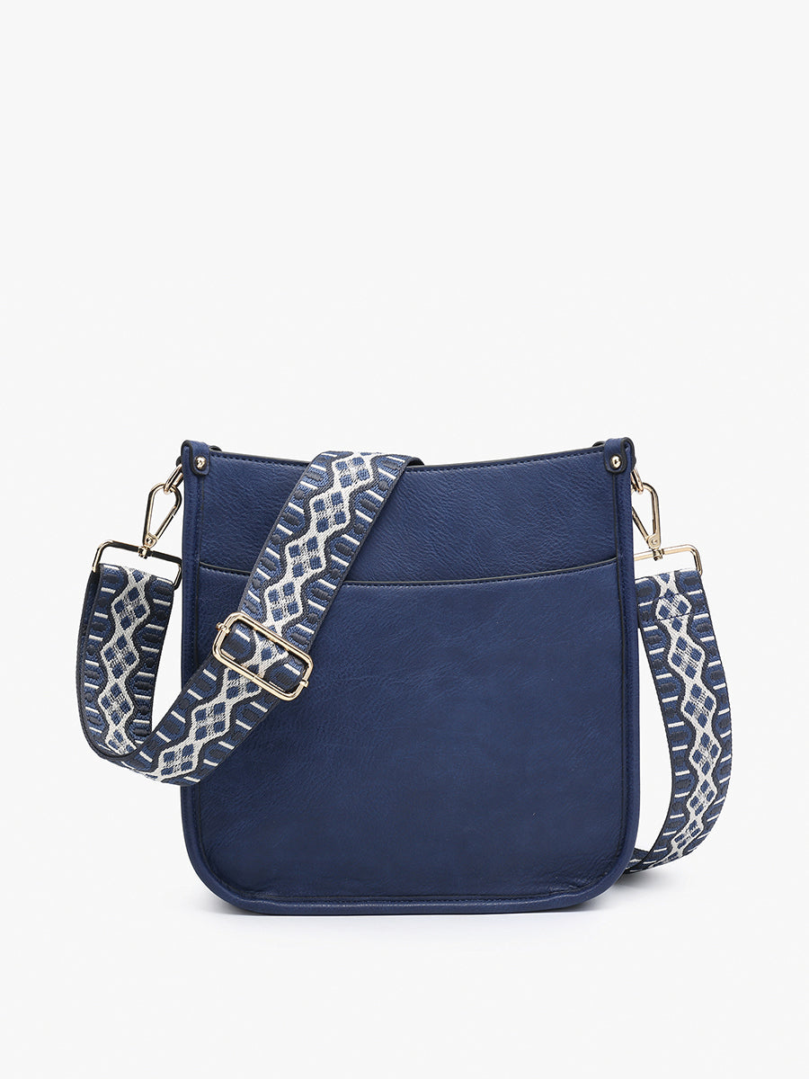 Posie Vegan Crossbody in Navy - Jen & Co. vegan handbag