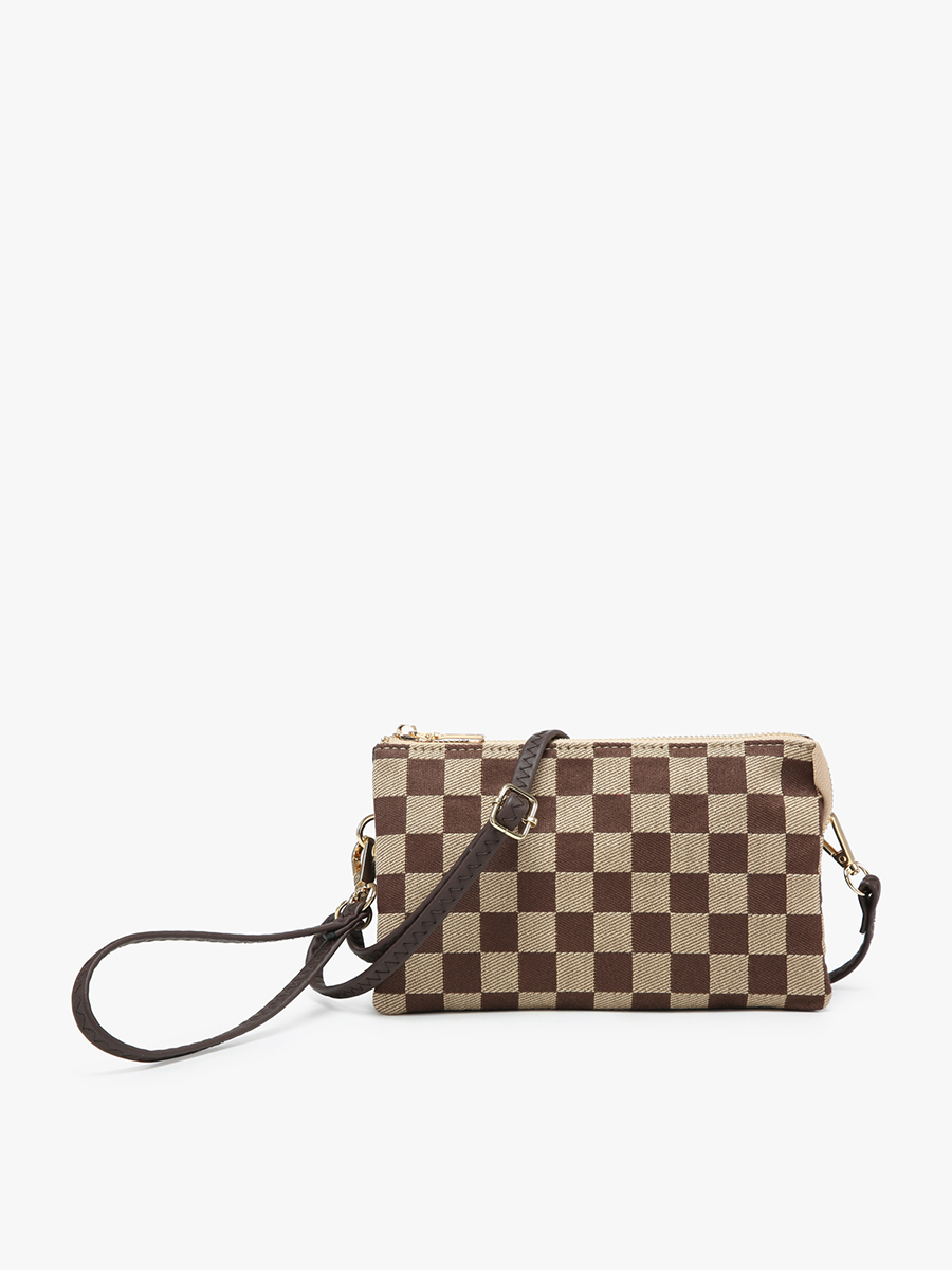 Riley Vegan Checkered Crossbody