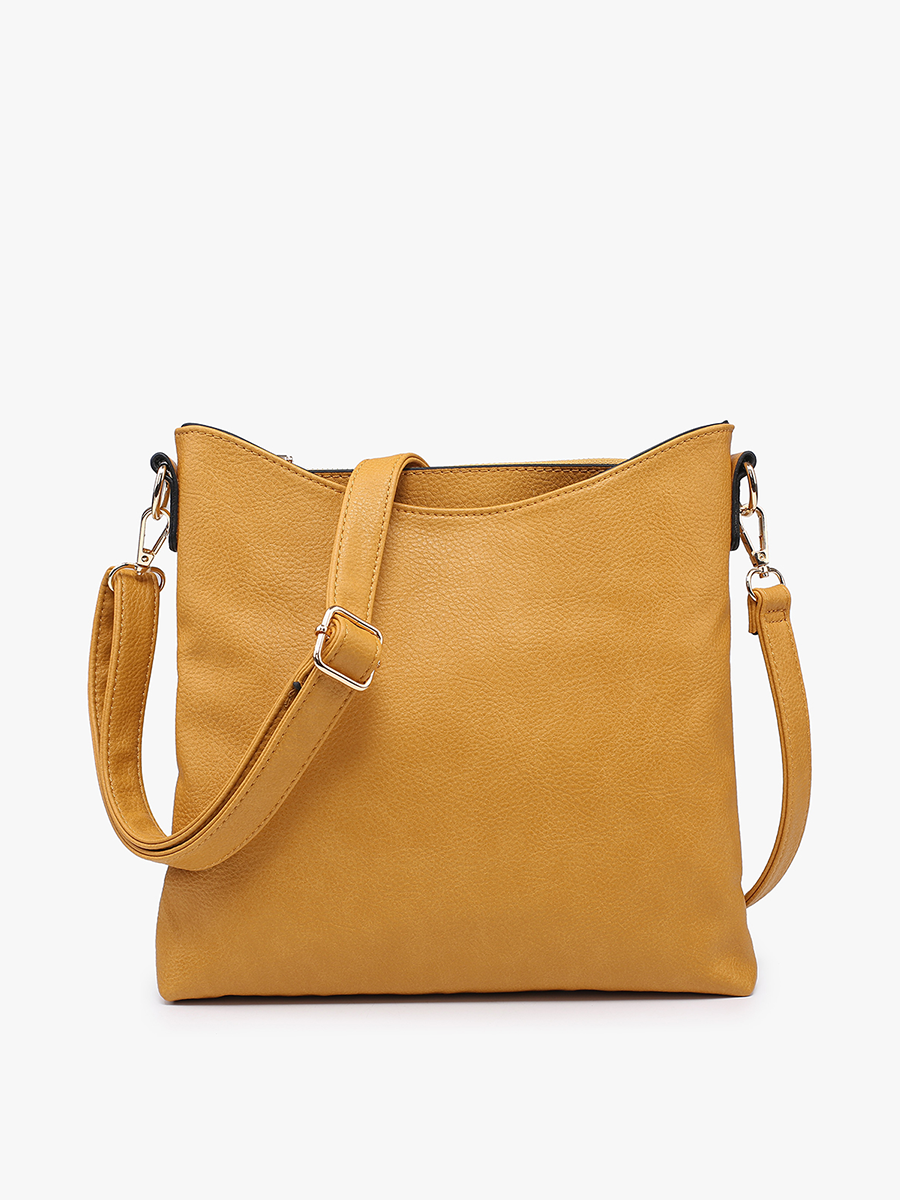 Emma Vegan Crossbody in Mustard - Jen & Co. vegan handbag