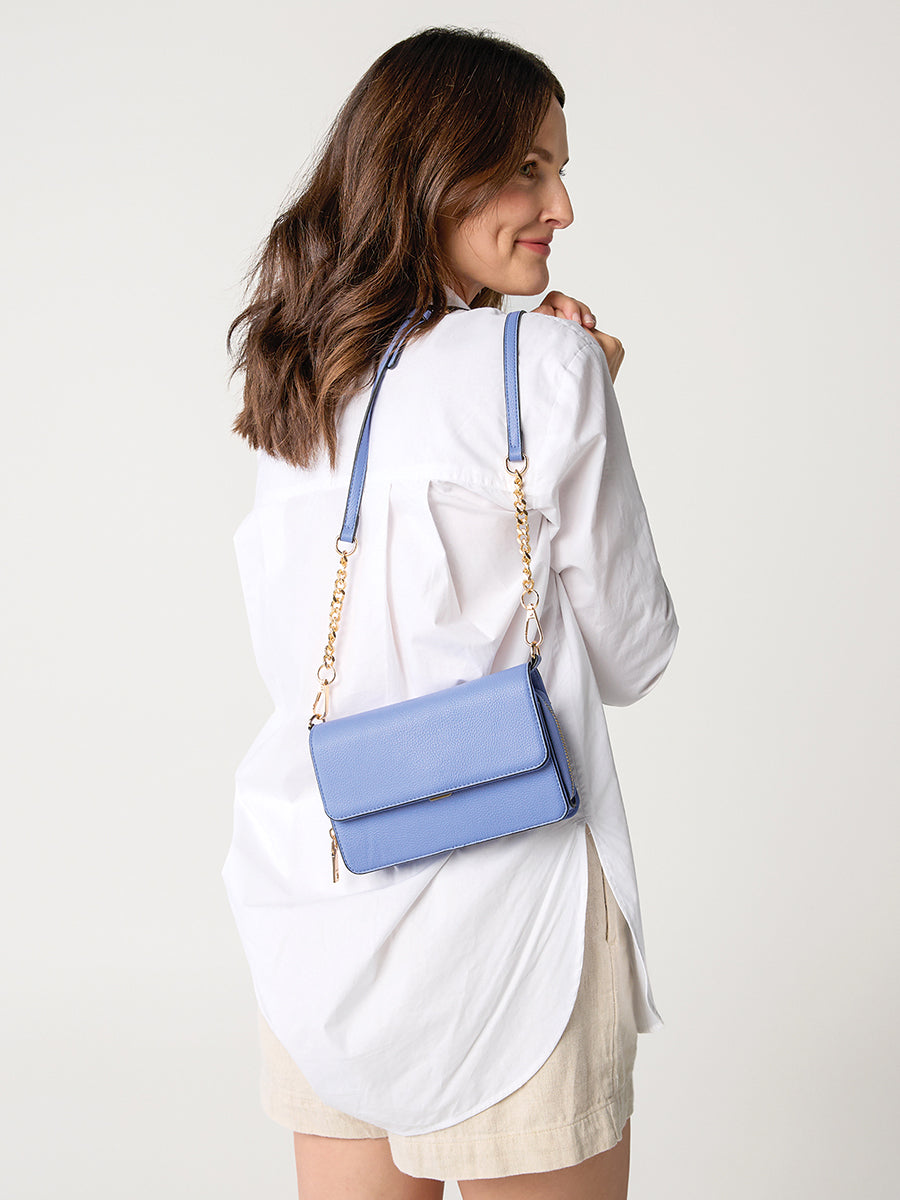 Lauryn Vegan Push-Lock Crossbody - Jen & Co. vegan handbag
