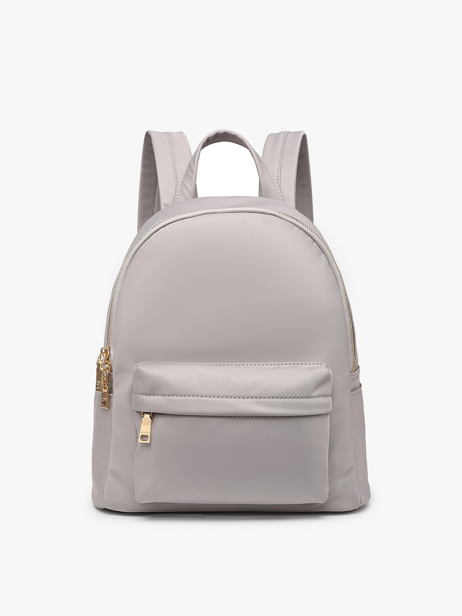 Phina Vegan Nylon Backpack Grey - Jen & Co. vegan handbag
