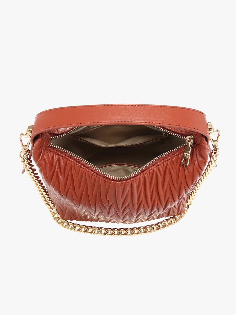 Brenna Vegan Patterned Shoulder Bag in - Jen & Co. vegan handbag