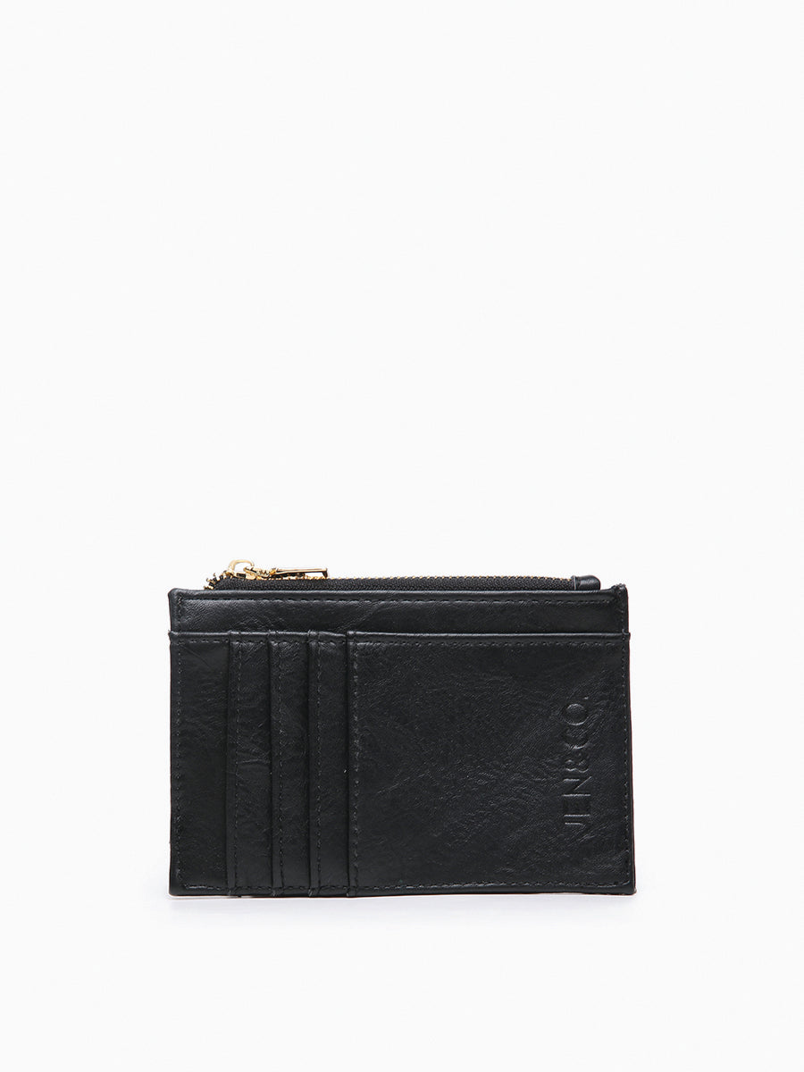 Sia Vegan RFID Wallet Black - Jen & Co. vegan handbag