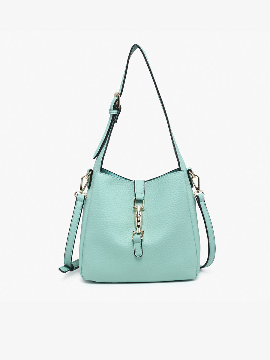 Agnes Vegan Press-Lock Satchel