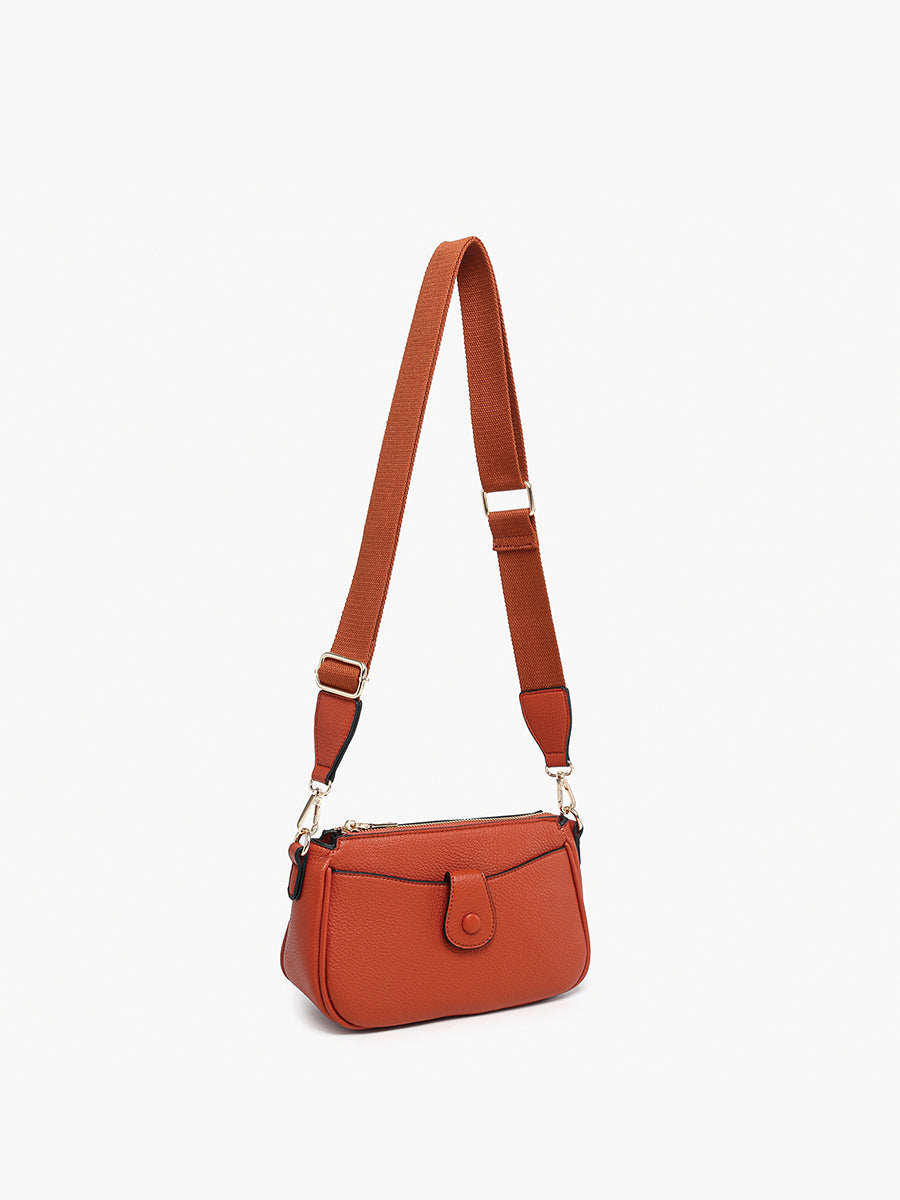 JentLouis ジェントルイス　2-Pocket leather Bag Kallie Vegan Snap Front Crossbody – Jen & Co.