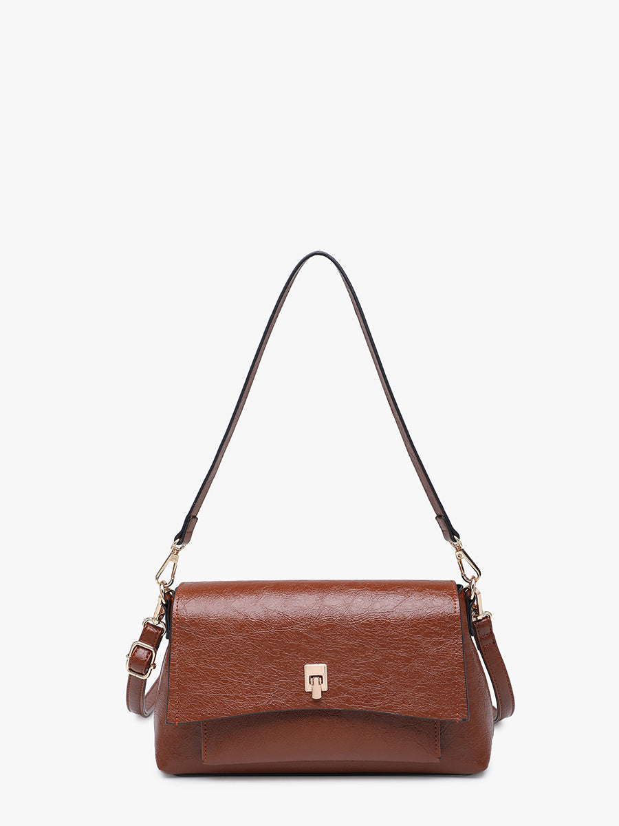 Bella Vegan Shoulder Bag Brown - Jen & Co. vegan handbag