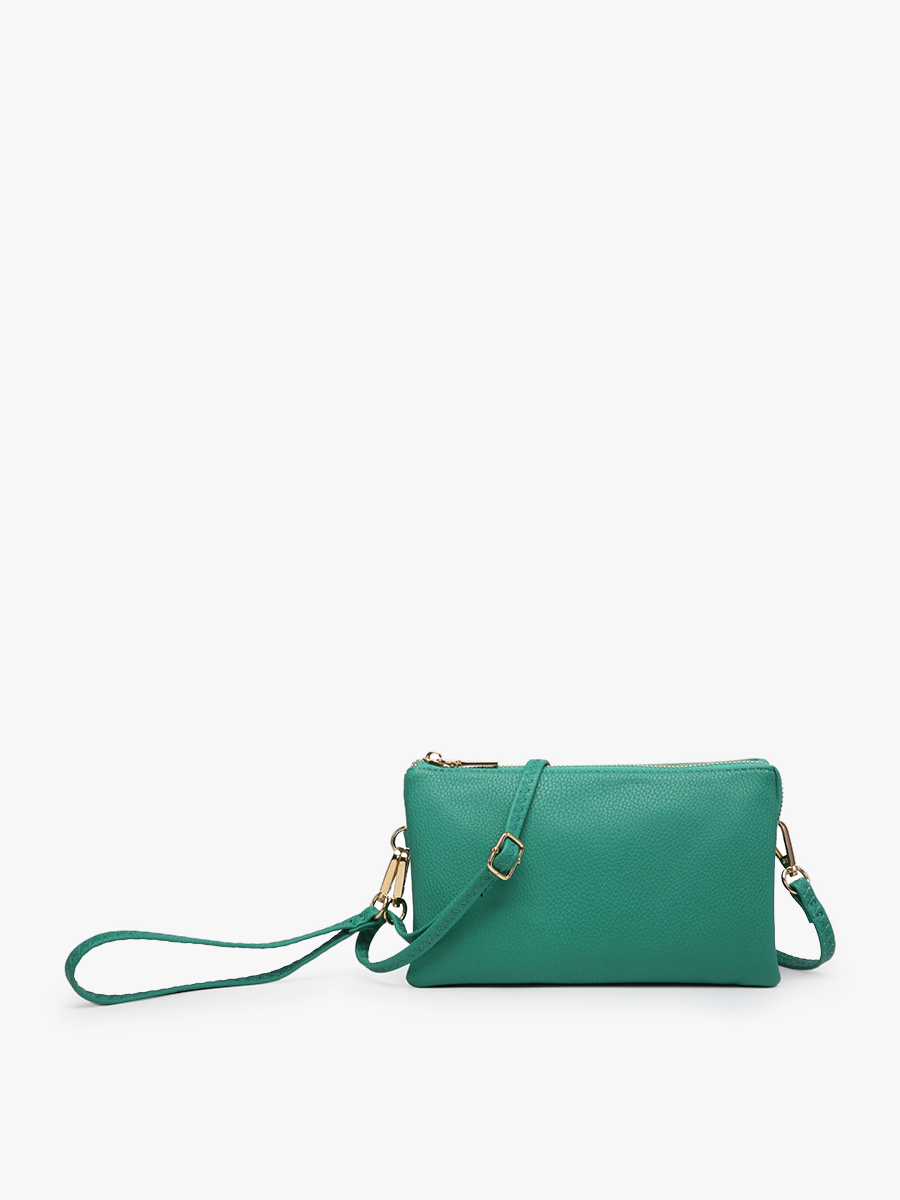 Riley Vegan Crossbody in Kelly Green - Jen & Co. vegan handbag