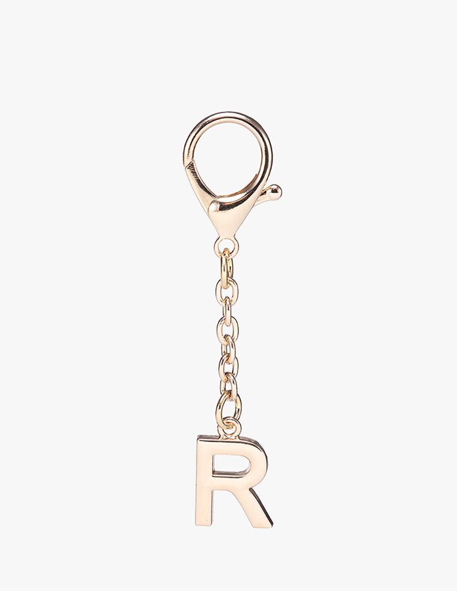 Letter Bag Charm Metal R - Jen & Co. vegan handbag