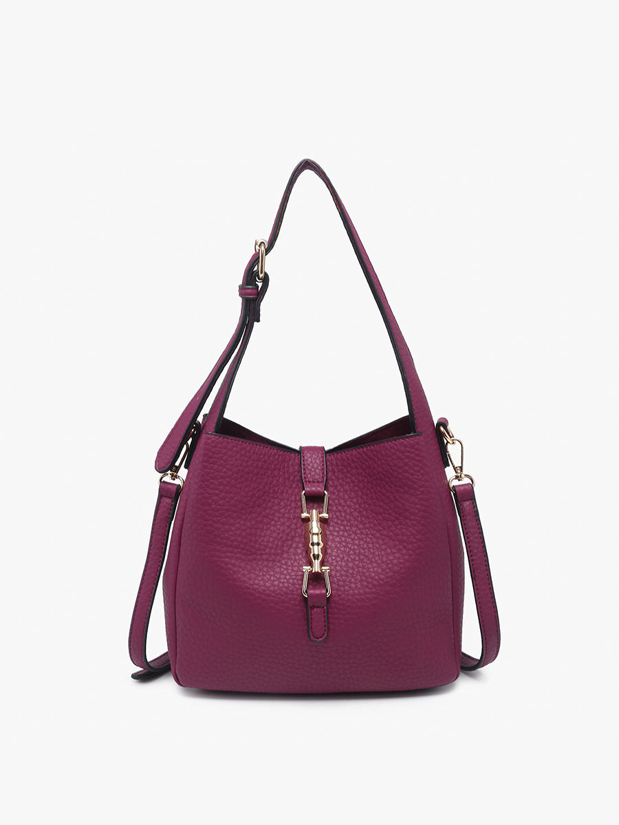 Agnes Vegan Press-Lock Satchel